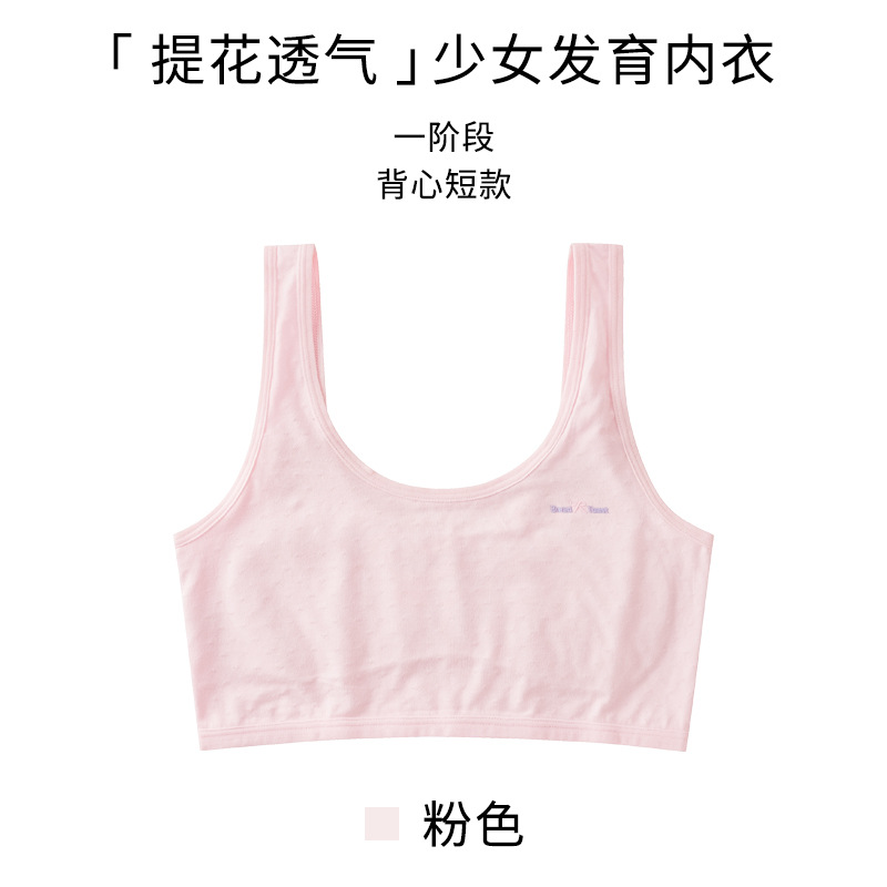 Nueva ropa interior de niñas primavera y verano chaleco de niñas de 7 - 12 años de edad, niñas de secundaria secundaria ropa interior de hombro bra