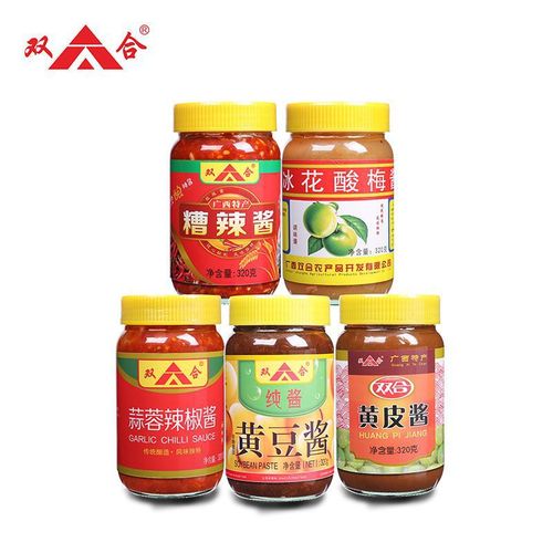 Guangxi Shuanghe Zao Chili Sauce Binghua Sour Plum 320g Chili Sauce BBQ Noodles Roast Duck Dip Condiments