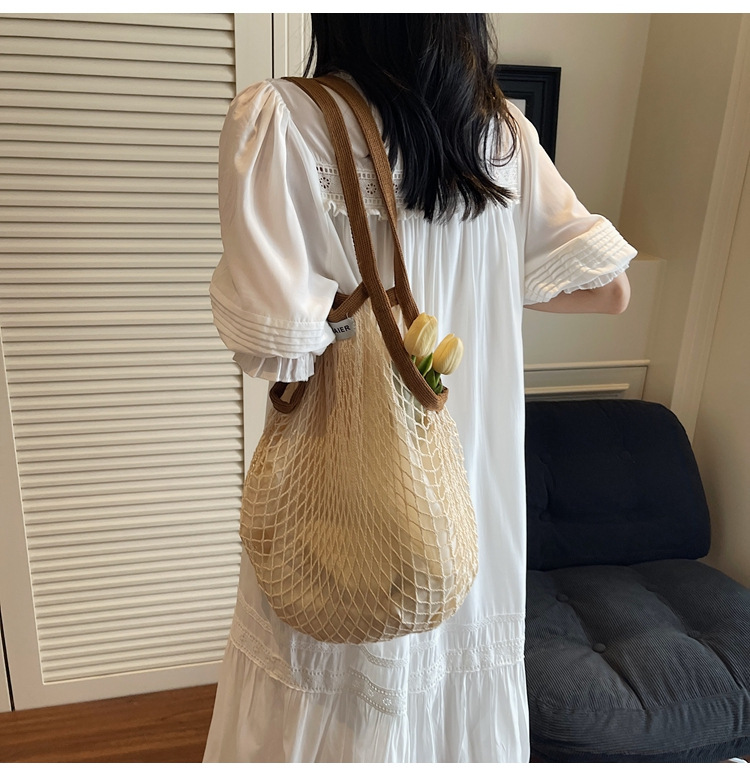 Lazy style large bag Women's 2025 new trendy and versatile single-shoulder bag with large capacity hollowed-out tote bag undefined