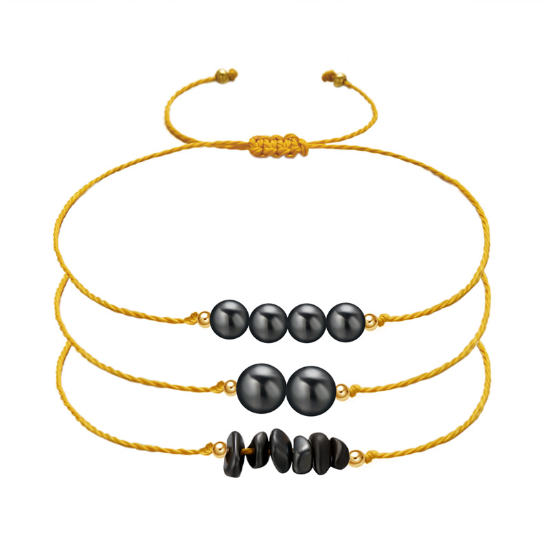 12g Weight Bracelets Classification 1 Set Quantity Daily Occasion natural stone Material Geometric Pattern Unisex Gender Beaded, Braid Design Simple Style Style Simple Style Geometric Natural Stone Bracelets In Bulk 12