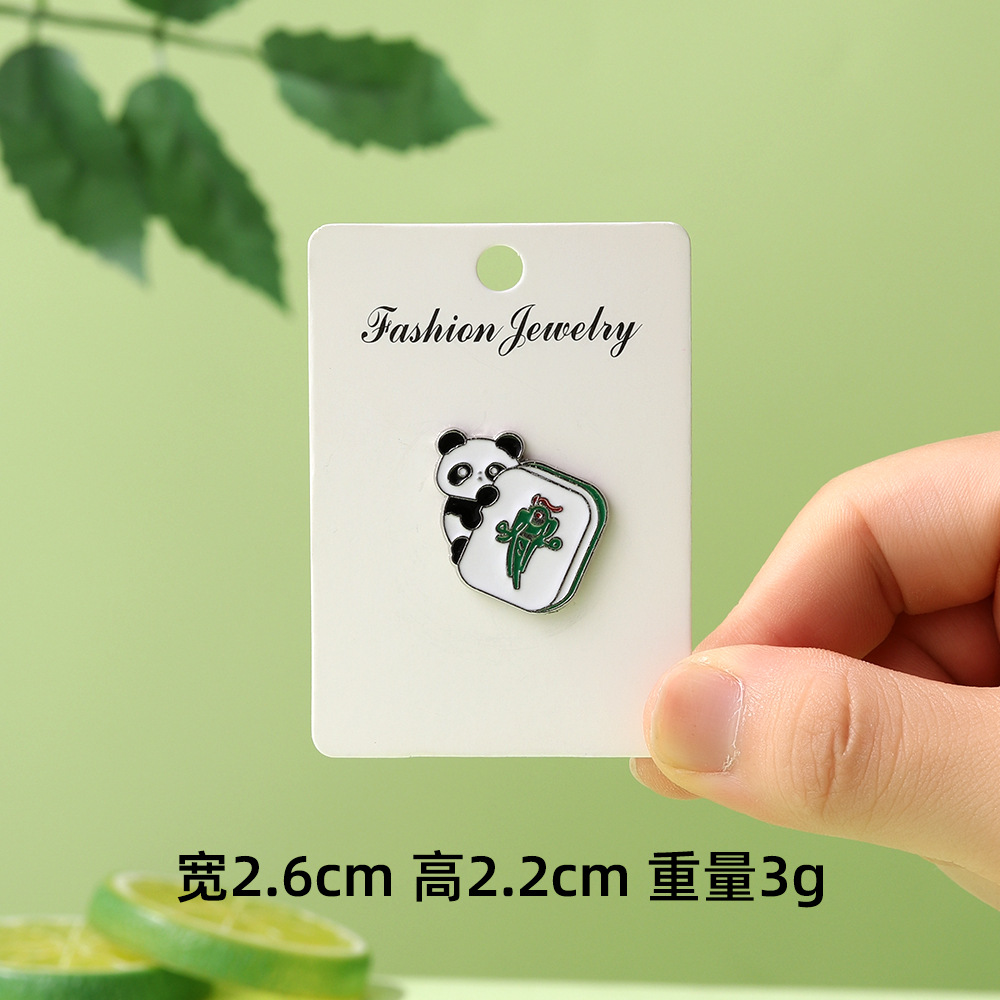 Dibujos animados lindo panda flor flor broche colección de la familia panda animal metal insignia accesorios de ropa para niños regalos