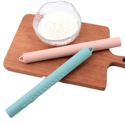 Silicone Food-Grade Rolling Pin Household Rolling Pin Baking Specialty Graduated Flour Roller Pastry and Dumpling Kneading Roller