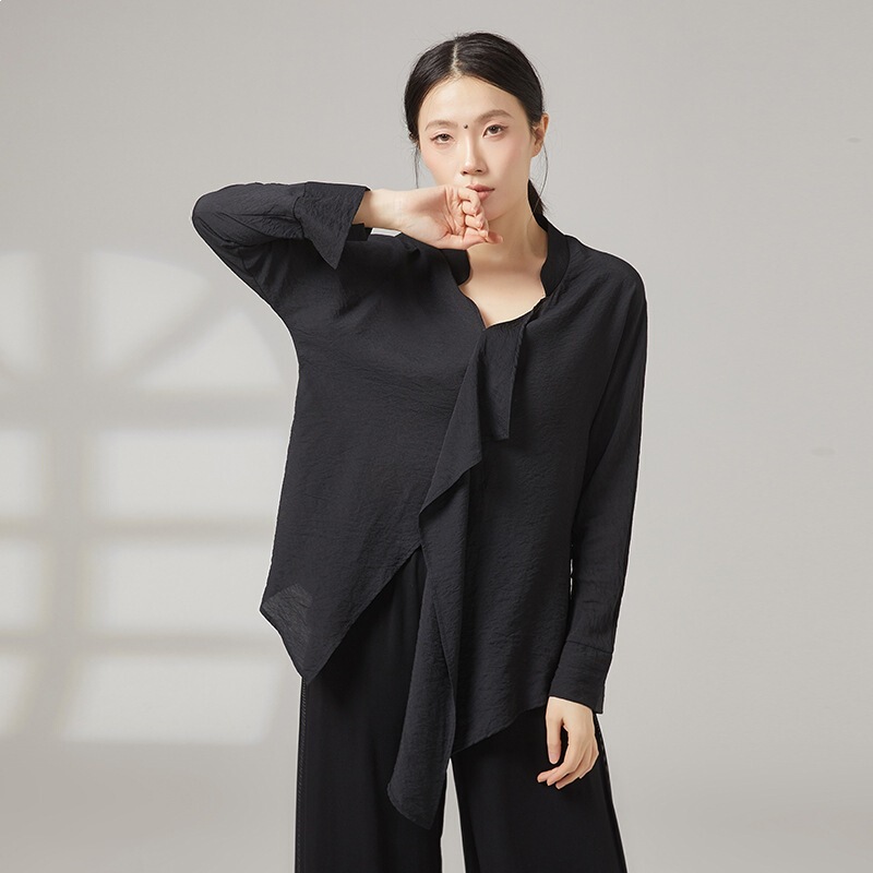 New Modern Dance Practice Clothing Tops, Dance Shirts, Loose and Flowing Women's Dance Shirts, Performance Costumes