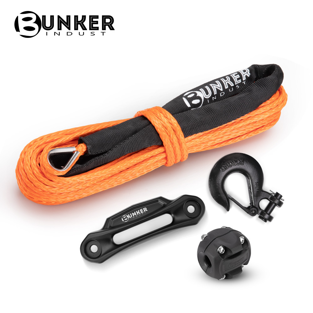 BUNKER INDUST 15M户外越野脱困救援汽车拖车绳套装脱困四件套