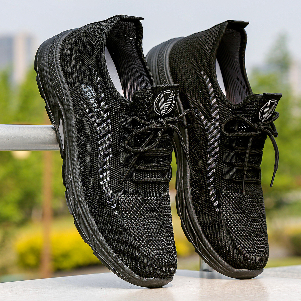 Breathable black gray 1182-TT