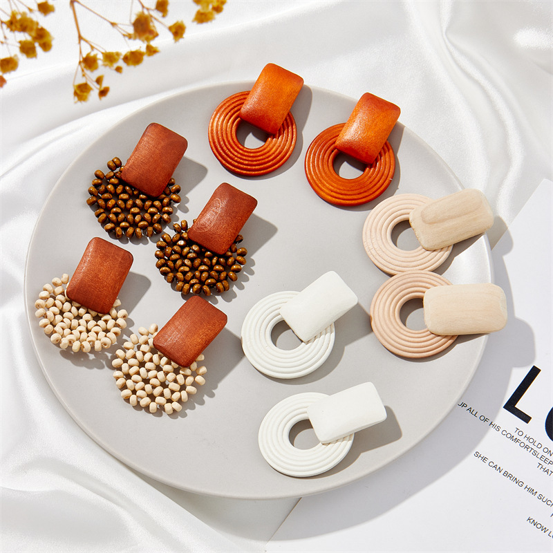 Fashion Circle Alloy Stoving Varnish Womenu0027S Earrings 1 Pair