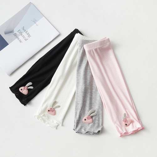 Women's 5-Piece Pants Children's Versatile Stylish Baby Casual Ice Silk Outer Wearing Leggings Thin Pure Cotton Modal
