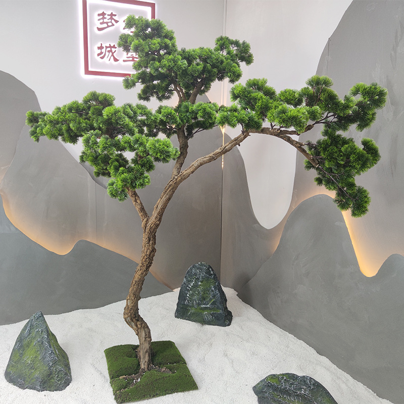 Artificial bienvenida Pino Arhat Pino falso Pino centro comercial decoración de interiores belleza Pino paisaje decoración árbol artificial