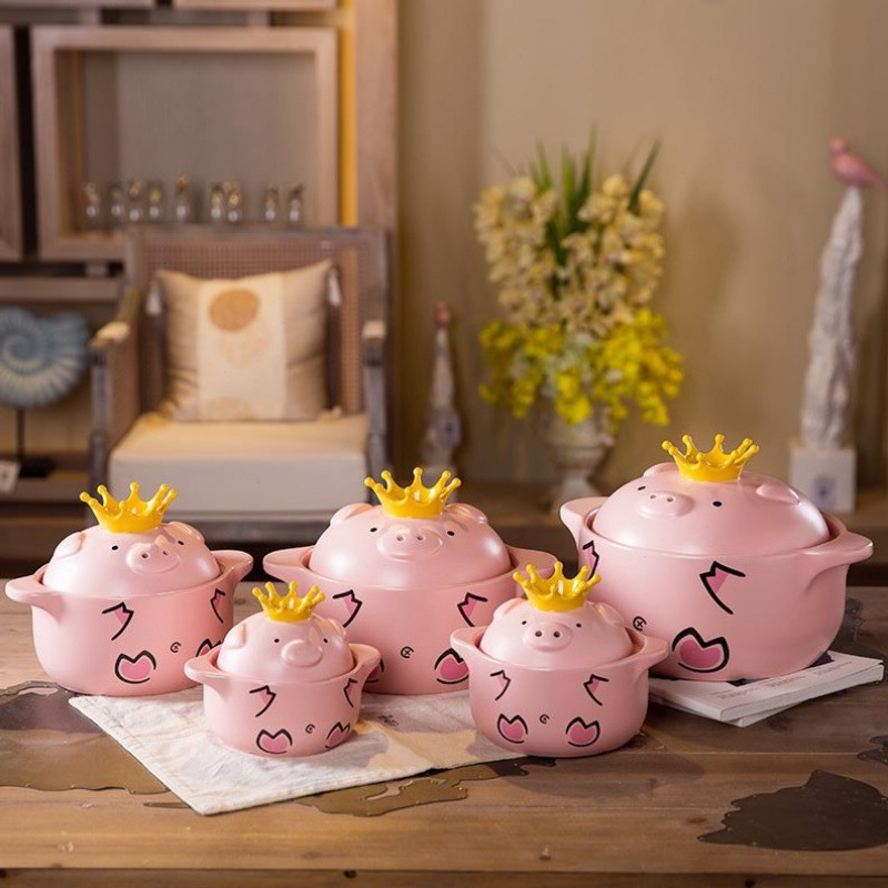 Creative Soup Stew Pot Ceramic Cute Pig Nose Red Clay Pot Small Pig Pot for Home Use Creative Soup Stew Pot Ceramic Cute Pig Nose Red Clay Pot Small Pig Pot for Home Use