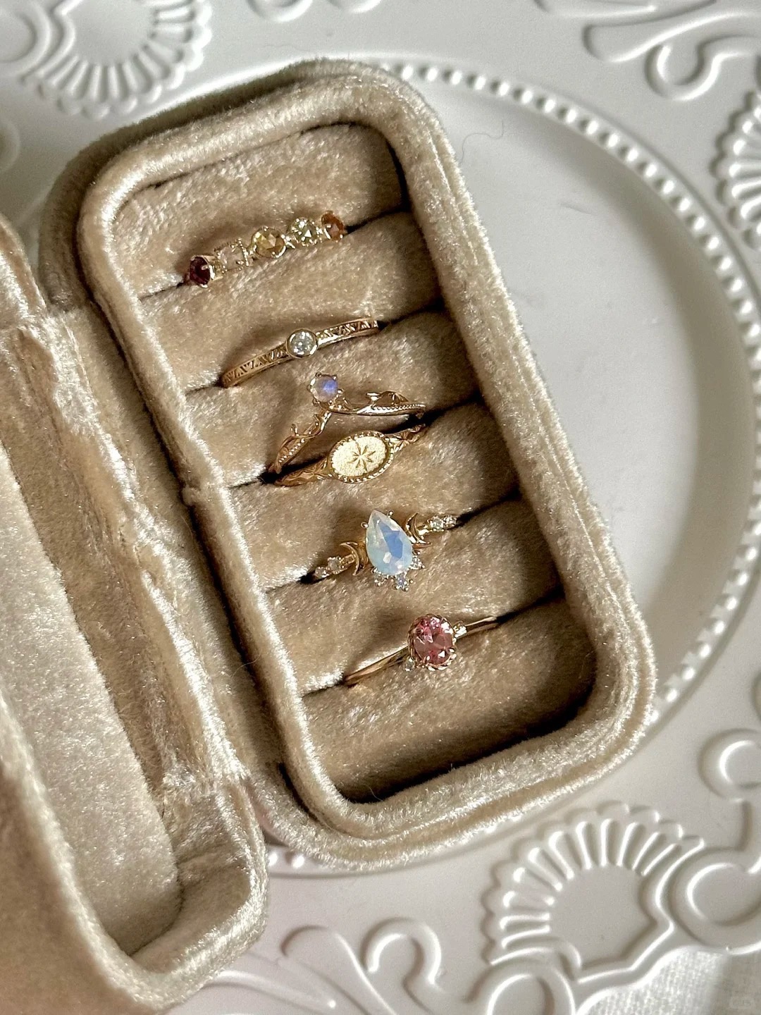 S925 Sterling Silver Gold Plated Adjustable Ring For Women_voghion.com