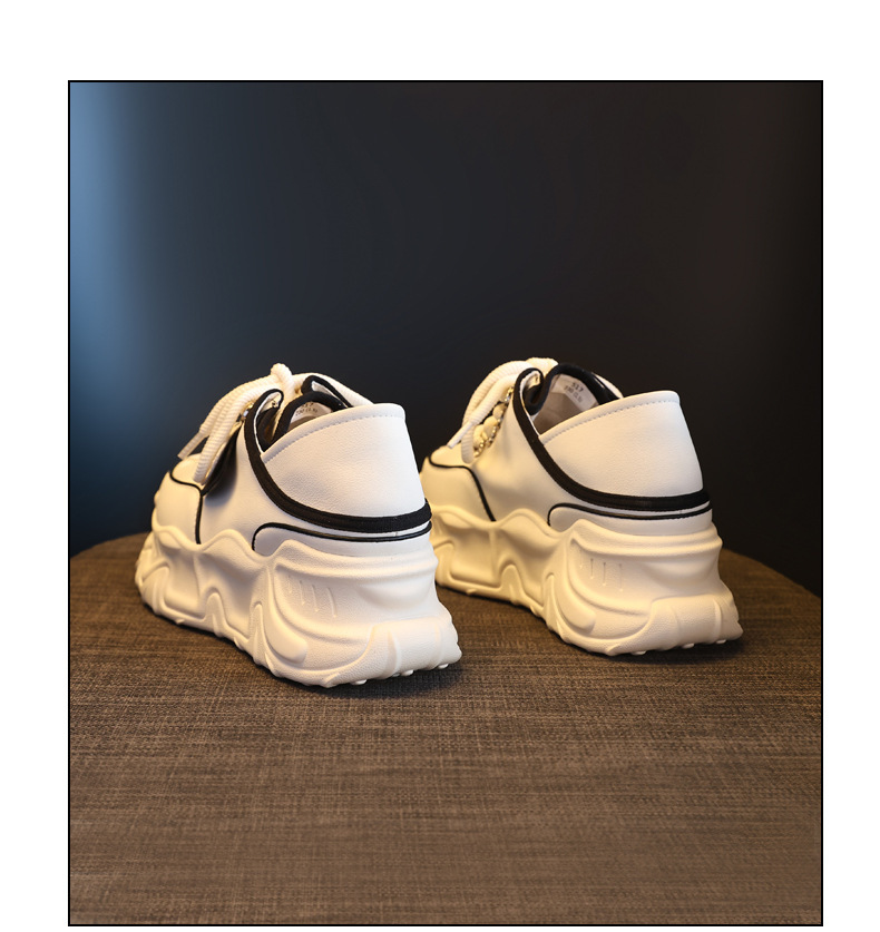 Giày sneaker nữ đế dày tăng chiều cao, form slip-on tiện lợi, đế bánh xốp mềm — màu be chi tiết 20