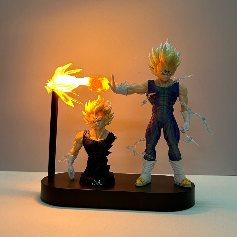 [Direct Source] GK Saiyan Glowing Demonic Vegeta Action Figure Trendy Anime Decoration Model Statue