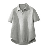 ZF8109-3D潮牌海鸥领针织短袖T恤简约时尚cleanfit透气上衣，男装针织衫/毛衣，星座614