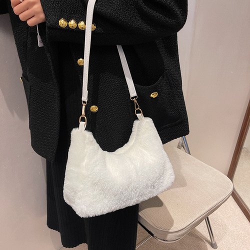 Autumn and winter super trendy small bags  new bags women's bags plush crossbody bags fashionable shoulder bags Shengshi fur bags