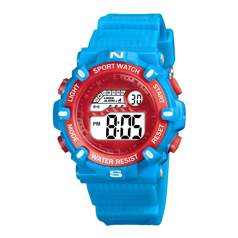 Sencillo Escuela Primaria niños y niñas deportes reloj electrónico multifunción de sincronización luminosa reloj electrónico de fábrica al por mayor
