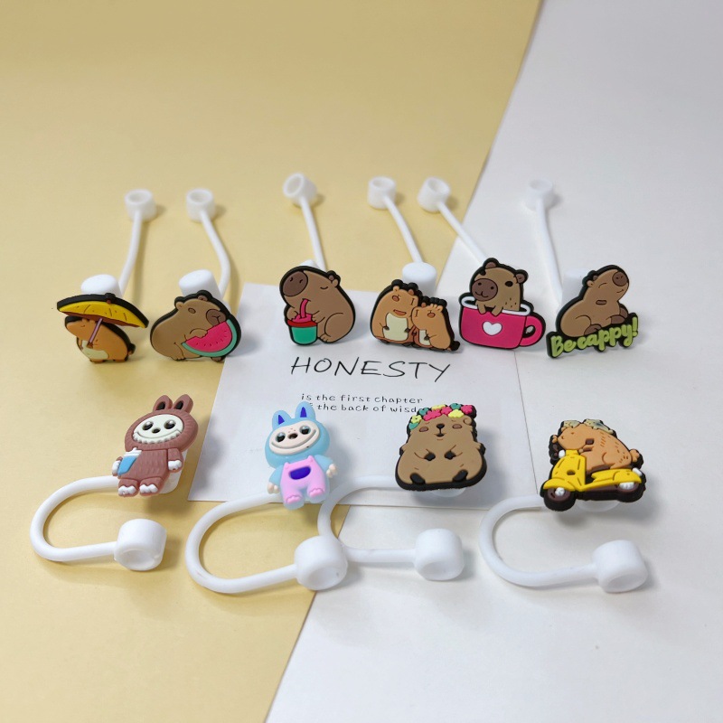 跨境8mm硅胶吸管帽简单款吸管盖10mm适用吸管杯配件现货批发