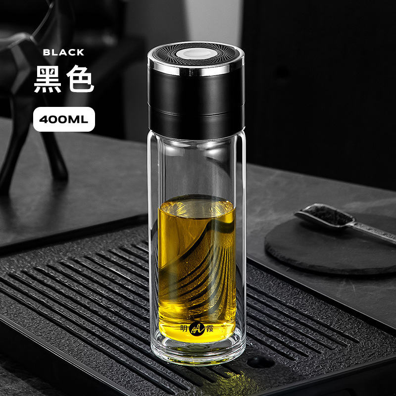 明霞グラス速開二層高ホウ素シリコンコップ携帯車載ビジネスお茶コップ卸売りカスタマイズ|undefined