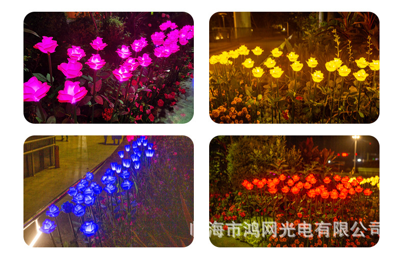 led玫瑰花灯仿真花灯装饰灯花束灯小夜灯绿植批发圣诞彩灯装饰灯-阿里巴巴