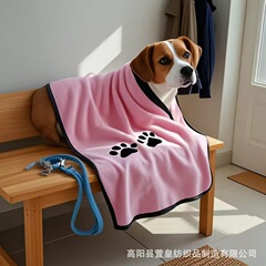 越境ペット吸水タオル犬猫風呂超細繊維速乾タオル柔らかい快適犬小屋マットタオル