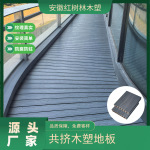 实心共挤塑木木塑地板WPC庭院平台PE户外露台塑料防水木纹
