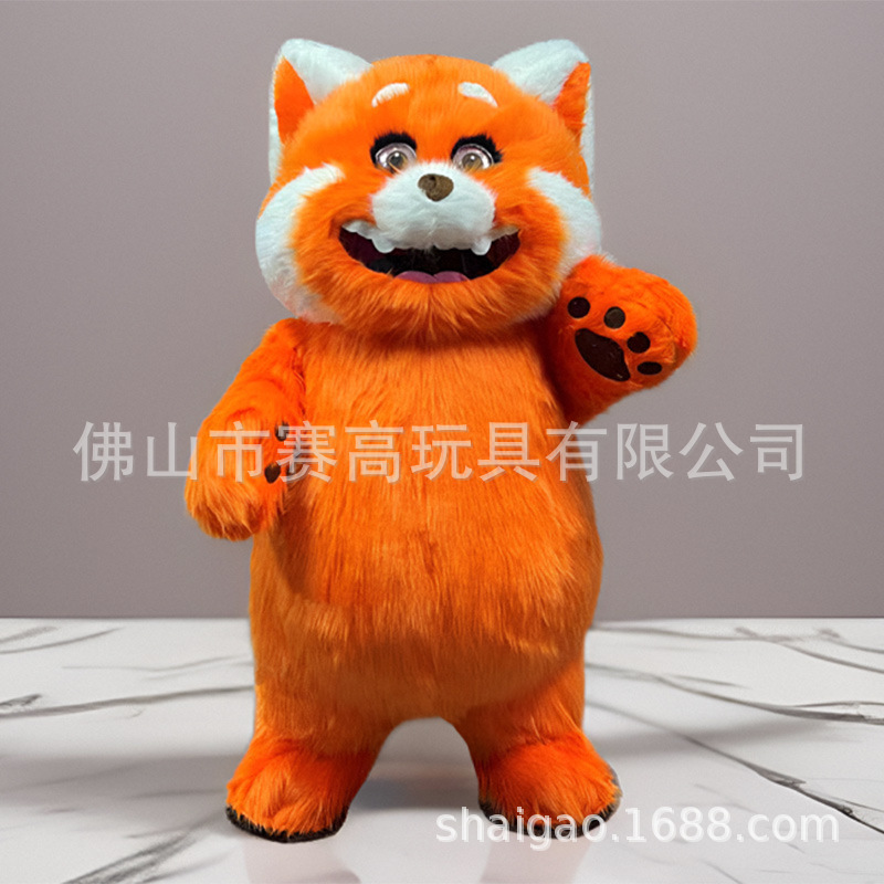 橙色小浣熊人偶服装棕色浣熊充气人偶服raccoon人穿玩偶服人偶装