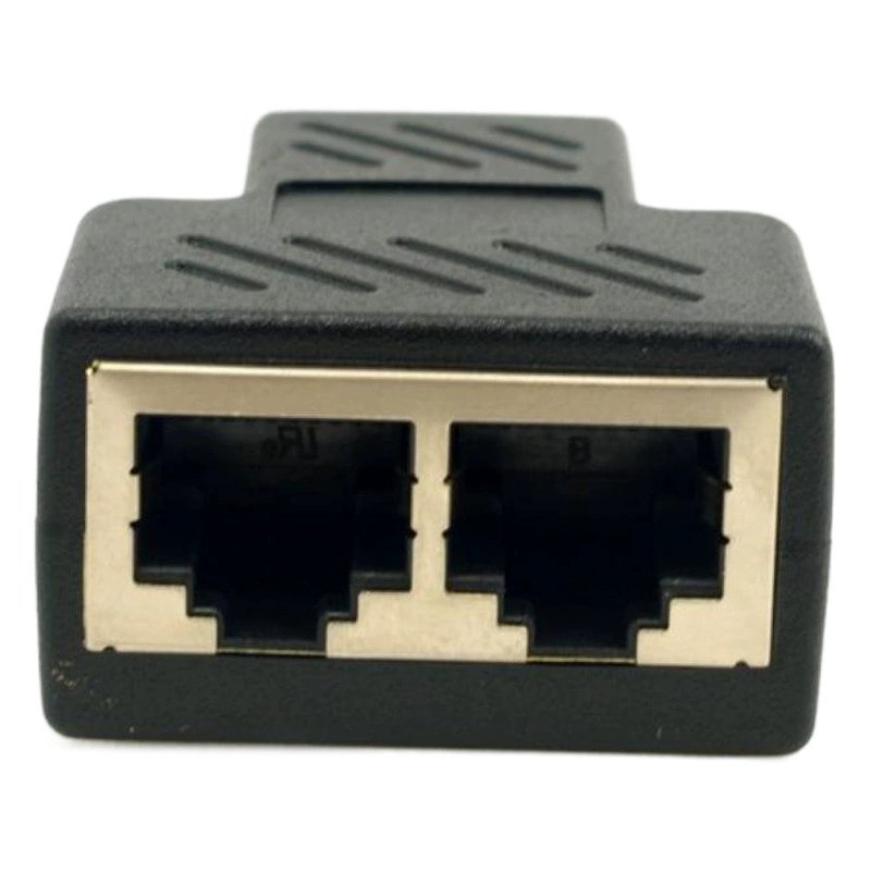 RJ45 один-два адаптера с экраном Сетевой тройник CAT6 RJ45 Тройник сетевого кабеля 8P8C