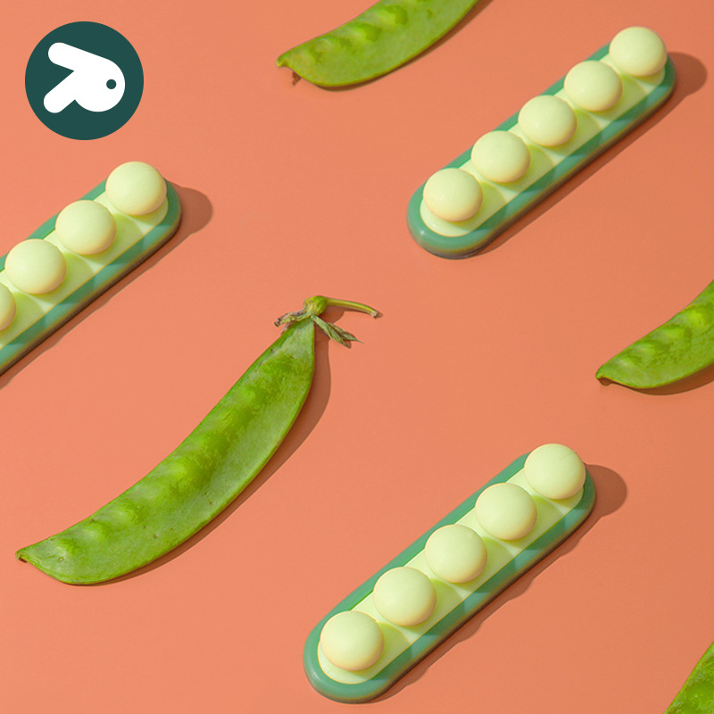 Pin Tu 豌豆固线器USB充电线收纳器桌面网线束线器卡通集线器线夹