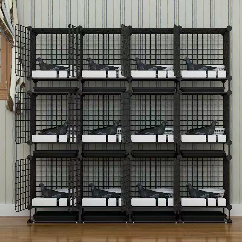 鸽子笼家用鸟笼鹦鹉巢窝养殖专用网三层大型繁殖家庭鸡笼大号室外