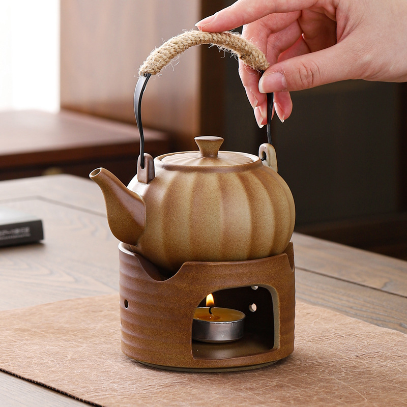 Enclosing stove tea maker teapot set carbon stove teapot side handle pot stoneware lifting beam pot ceramic pot firewood-proof pot