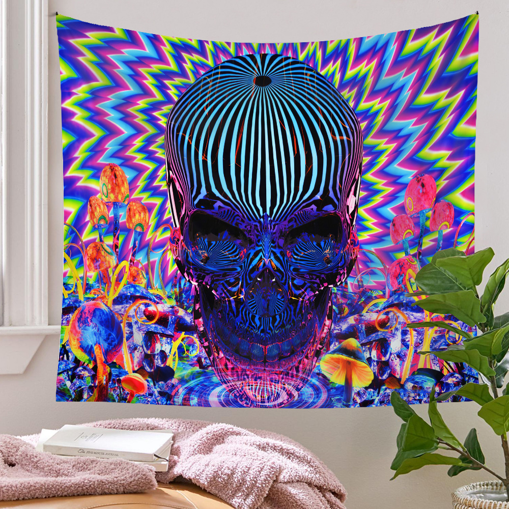 Tapestry Tarot Card Tapestry Psychedelic Tapestry Background Cloth Skull Tapestry Customization display picture 4