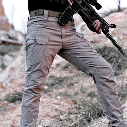 IX7 summer thin men's trousers outdoor breathable wear-resistant military trousers multifunctional pocket workwear nylon quick-drying trousers