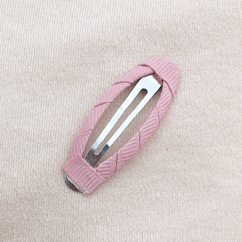 1.8*5センチヘアクリップ半包布楕円シンプルカラー子供髪飾り材料DIYアクセサリーbbクリップ部品|undefined