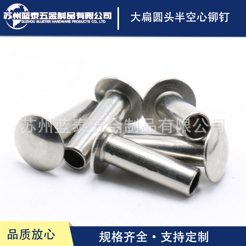 半空心铆钉 风电紧固件不锈钢抛光处理非标 铆钉防腐蚀轻量柳钉
