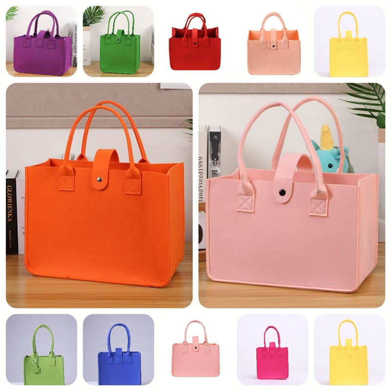 Wholesale Felt Bag Felt Tote Bag Storage Bag Portable Shopping Souvenir Cartoon Tote Bag Thickened