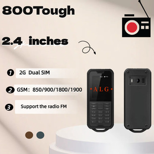 Cross-Border Mobile Phone 800 Tough Non-Smartphone Elderly Phone Straight Button Function Foreign Trade Small Mobile Phone Wholesale