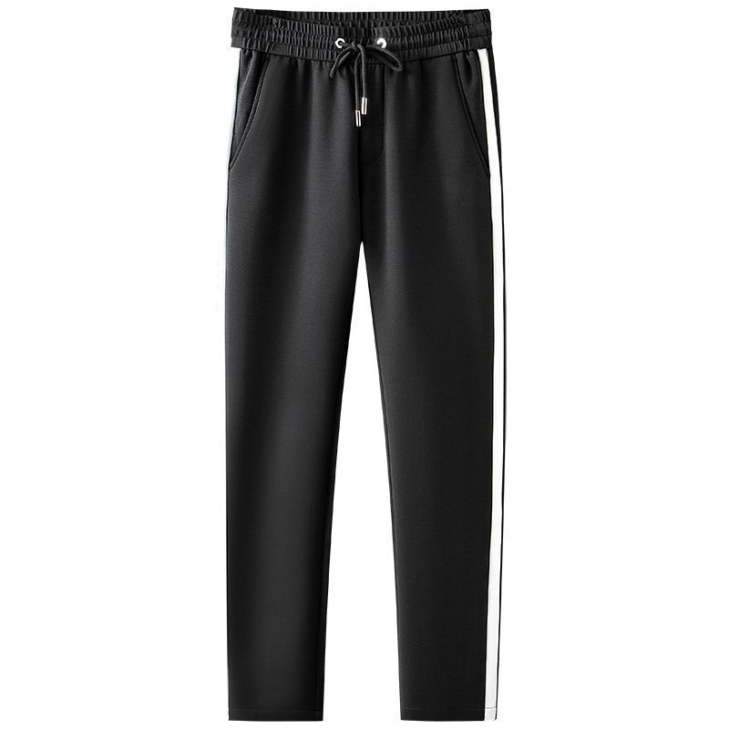 Vêtements pour hommes Mode All Match Pantalons de sport Rayé Épissage Mince Simple Jeunes Hommes Droit Pantalons Décontractés Hommes_voghion.com