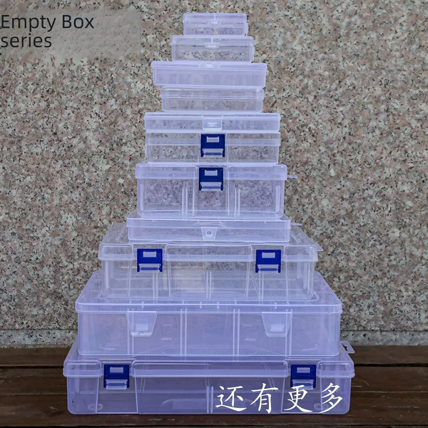 Transparent Rectangular Plastic Pp Empty Box Digital Mask Component Packaging Small Box Accessories Storage Box