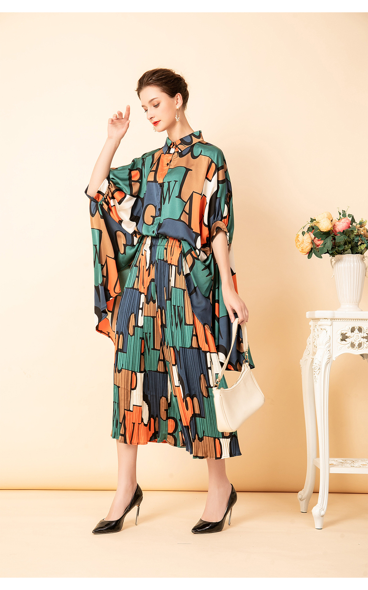 434g Weight Half Sleeve Sleeve Length Polyester Fabric Type Pant Co-ord Set Sets Type 2 Pieces Set Quantity Daily Occasion Turndown Neckline Regular Fit Fit Type Printing Pattern Summer, Spring Season Women's Gender Elegant, Streetwear Style Daily Women's Elegant Streetwear Printing Polyester Pant Co-ord Set Pants Sets 4