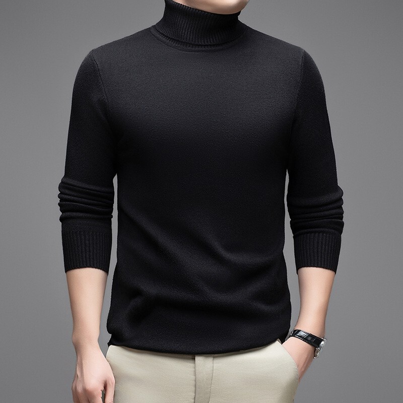 Turtleneck Sweater Men's Trendy Brand Handsome Autumn and Winter New Base Shirt Men's Lapel Elegant Slim Top Turtleneck Sweater Men's Trendy Brand Handsome Autumn and Winter New Base Shirt Men's Lapel Elegant Slim Top
