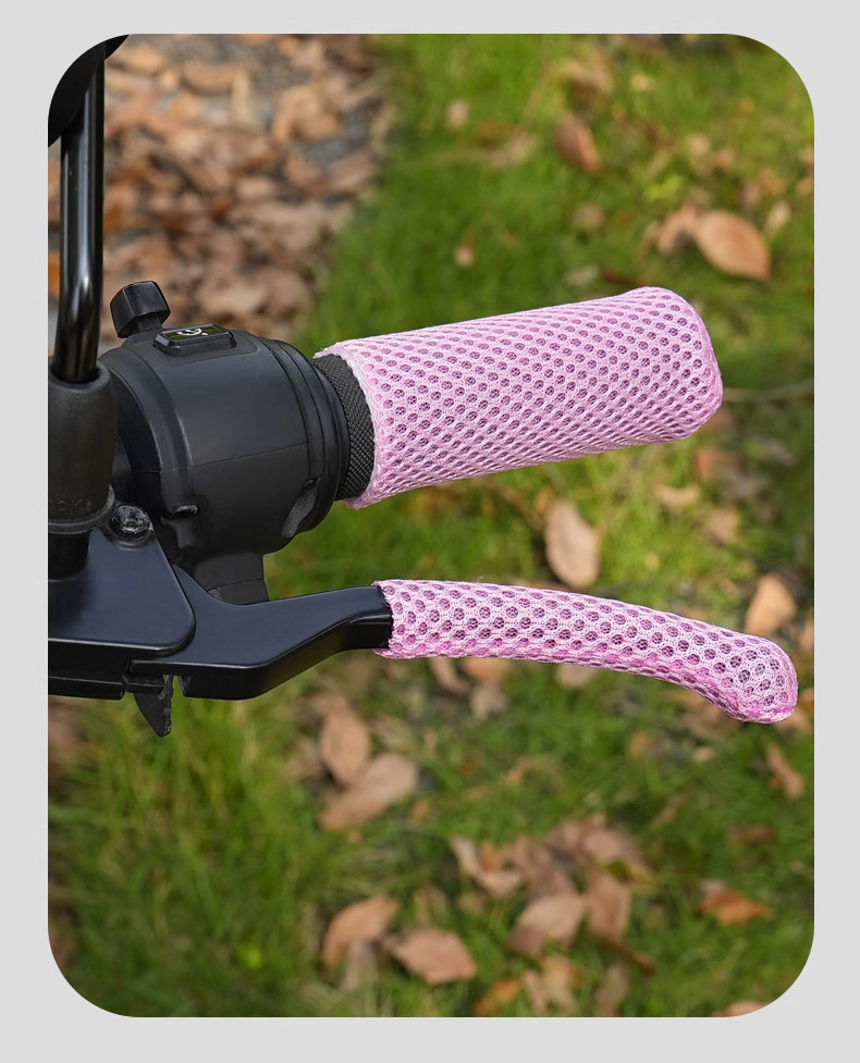 Mesh Breathable Electric Vehicle Handlebar Cover, New Summer Model, Motorcycle and Tricycle Handlebar Protective Cover, Non-Slip, Sweat-Absorbent, Universal Type