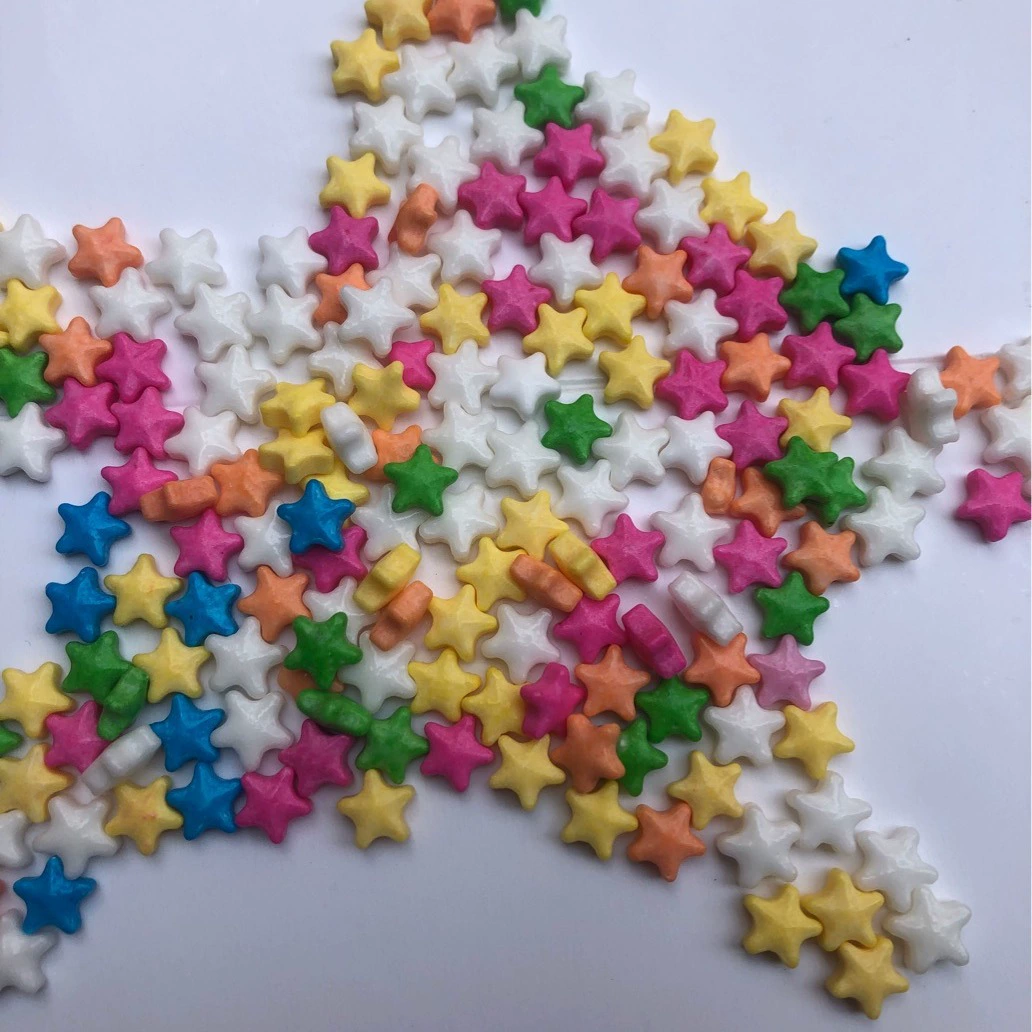 Красочная маленькая пентаграмма Звезда Любовь мультфильм конфеты съедобный торт декоративные сахарные Бусины Красочные Конфеты Крем украшения 1 кг