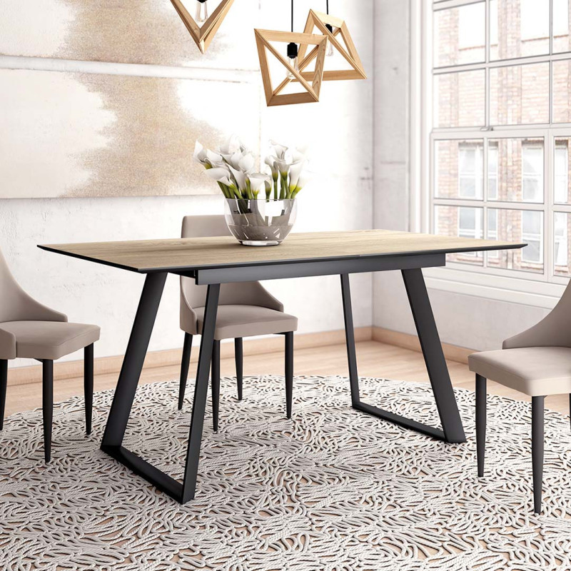 Wal-Mart mesa de comedor moderna minimalista de roca rectangular nórdica mesa de negociación de viento crema mesas de comedor