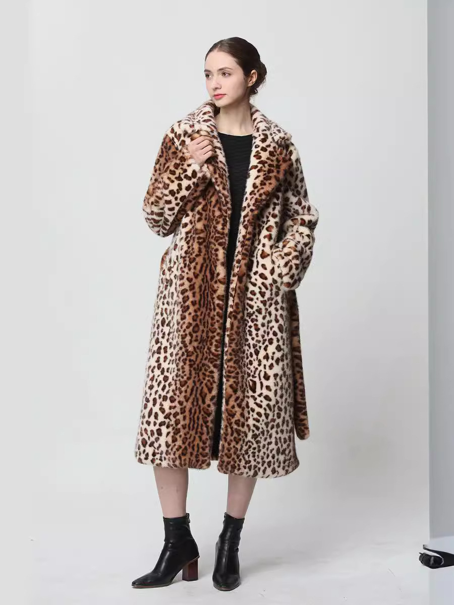 Leopard Print Fur Coat 6