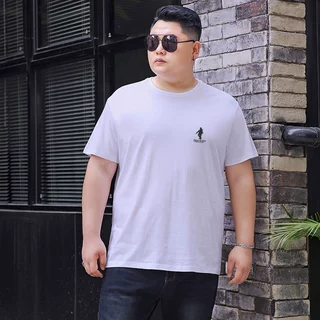 胖子弹力棉加肥加大肥佬宽松特大号打底衫t恤男士薄款短袖T恤胖弹