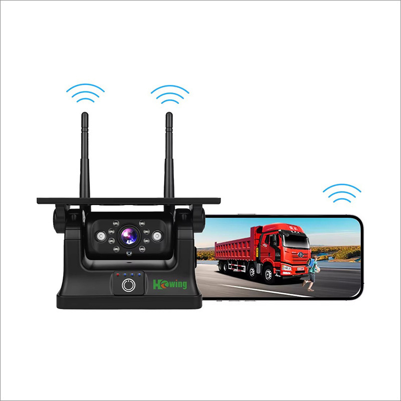 High-Definition Solar-Powered Wireless Magnetic Reversing Camera Full Set with Mobile Phone Infrared Night Vision Display Shockproof Car Mount