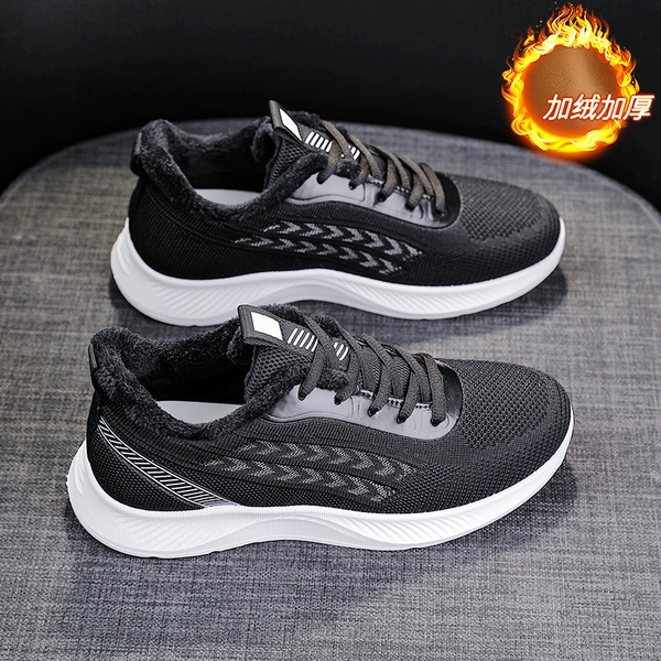 Black velvet cotton shoes 6723-2
