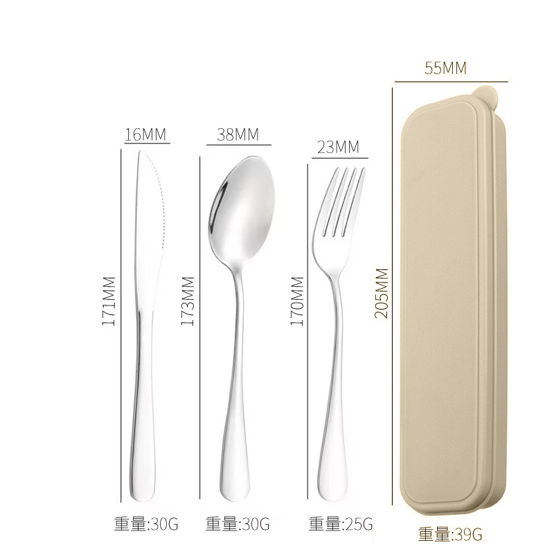 Cuchillo y tenedor de cubierta de acero inoxidable transfronterizo cuchillo y tenedor de tres piezas hotel cuchillo y tenedor de filete de comida occidental conjunto portátil regalos
