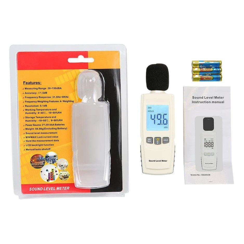 Стандартная мудрость GM1352 цифровой измеритель шума Измеритель децибел измеритель шума Тестер офисный дом доступен