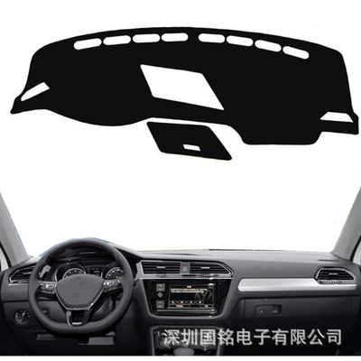Dashboard sunshade protector for Volkswagen Tiguan 2017-2021 (Günəş əleyhinə siperlik) - volkswagen-tiguan-2017-2021-polyester-black-trim-left-hand-drive