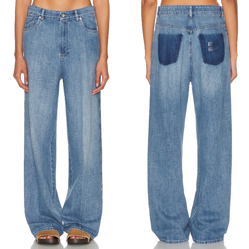 25Ssmiu Versatile High-Waisted Design Ultra-Soft Washed Straight-Leg Jeans with a Straight-Cut Style and Elegant Nanyou Denim 25Ssmiu Versatile High-Waisted Design Ultra-Soft Washed Straight-Leg Jeans with a Straight-Cut Style and Elegant Nanyou Denim